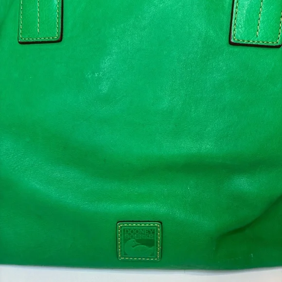Dooney and Bourke Green Italian Leather Florentine Russel Tote - Picture 12 of 16
